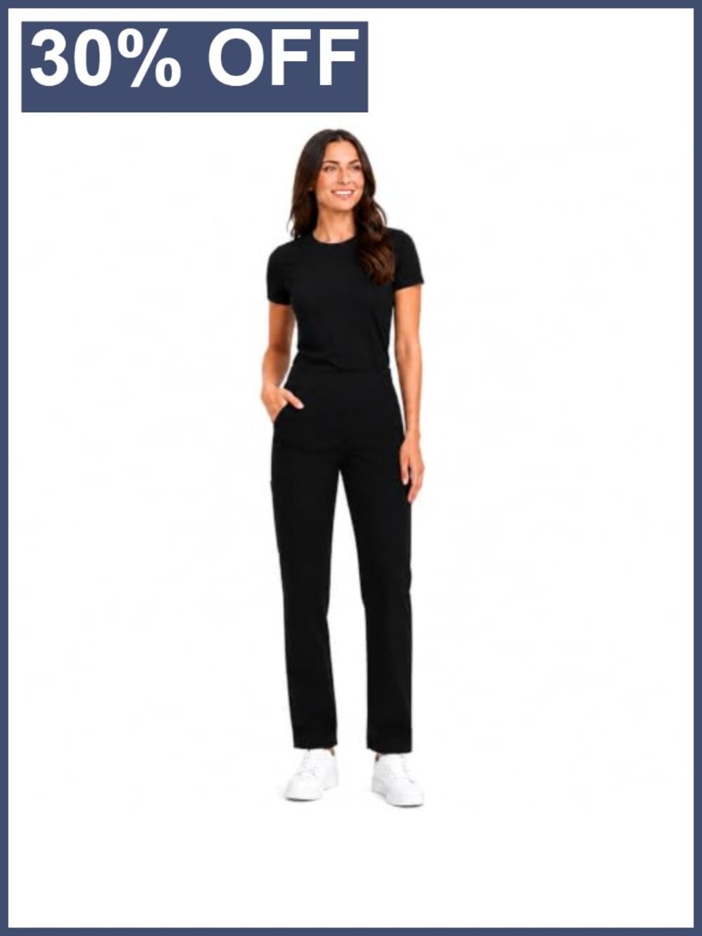 Women's Work Utility Pants Relaxed Fit Bi-Stretch Roll-Up Performance